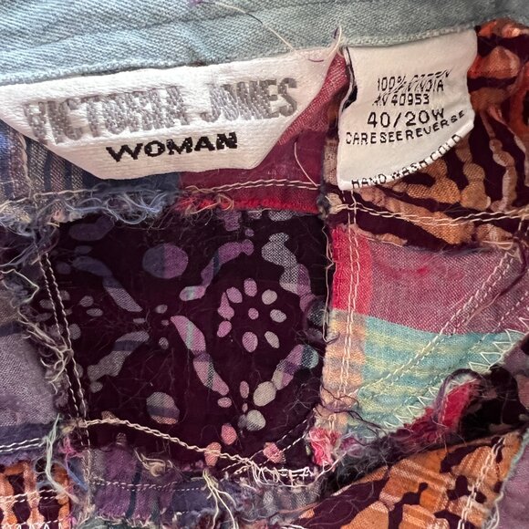 90's Unique Funky Patchwork Shirt - Unisex - Gender Neutral - Size Large - Picture 10 of 10